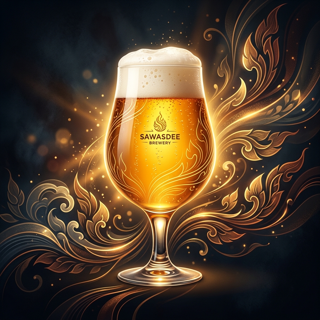 Premium Thai Craft Beer Illustration